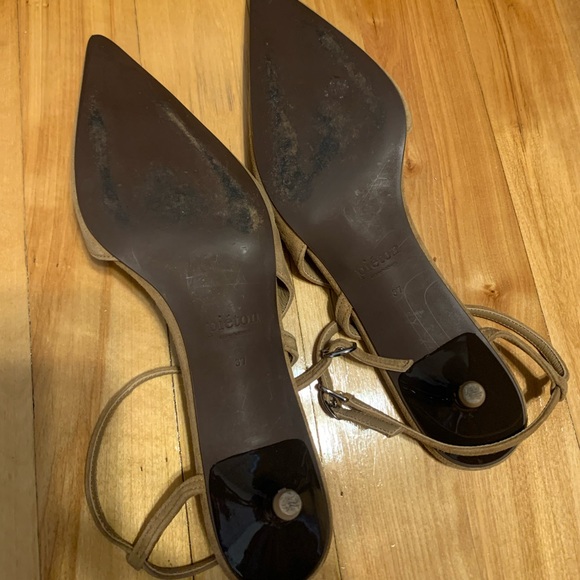 Pieton DAKAR low strap pumps_camel suede 7 - Picture 8 of 10